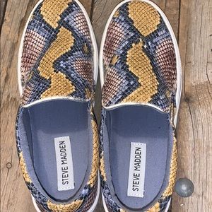 Snake Skin Steve Madden Slip Ons